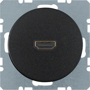hager Hdmi socket outlet r.1 hdmi v1.3 typea uk black
