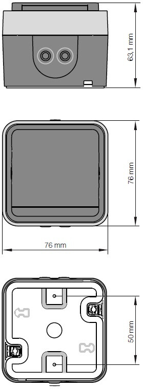 hager Socket outlet w.1 1s/16a/ip55 ppj white