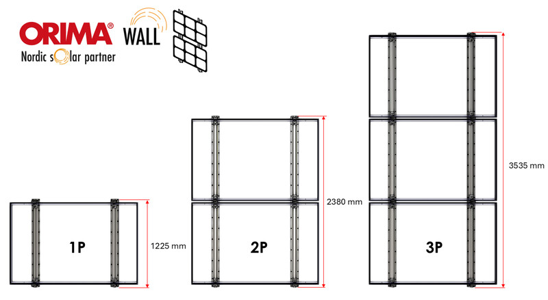 orima Pv kiinnike orima solar wall seinätelinesarja 1p
