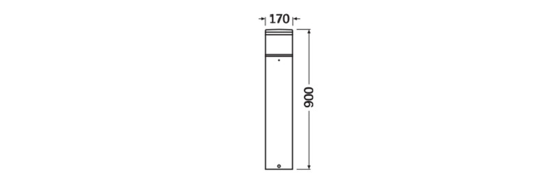 ledvance Pollarivalaisin urban bollard ub cone 24w 830 ml h900 ip66