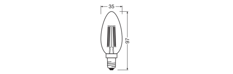 ledvance Kronlampa performance classic clb 5,9w/865 806lm e14 dim cl
