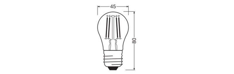 ledvance Minibollform lampa performance clp 3,4w/840 470lm e27 dim cl