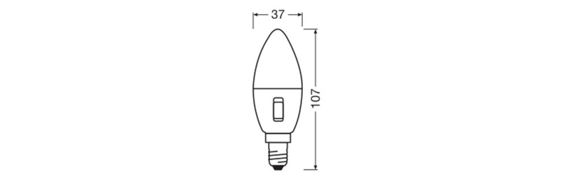 ledvance Kronlampa performance classic clb 4,9w 3cct 470lm e14 dim op