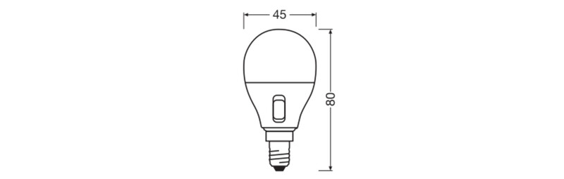 ledvance Minibollform lampa performance clp 4,9w 3cct 470lm e14 dim op