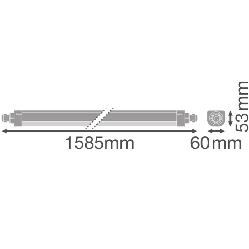 ledvance Kapslad industriarmatur dp comp ip66 1500 54w cct ml