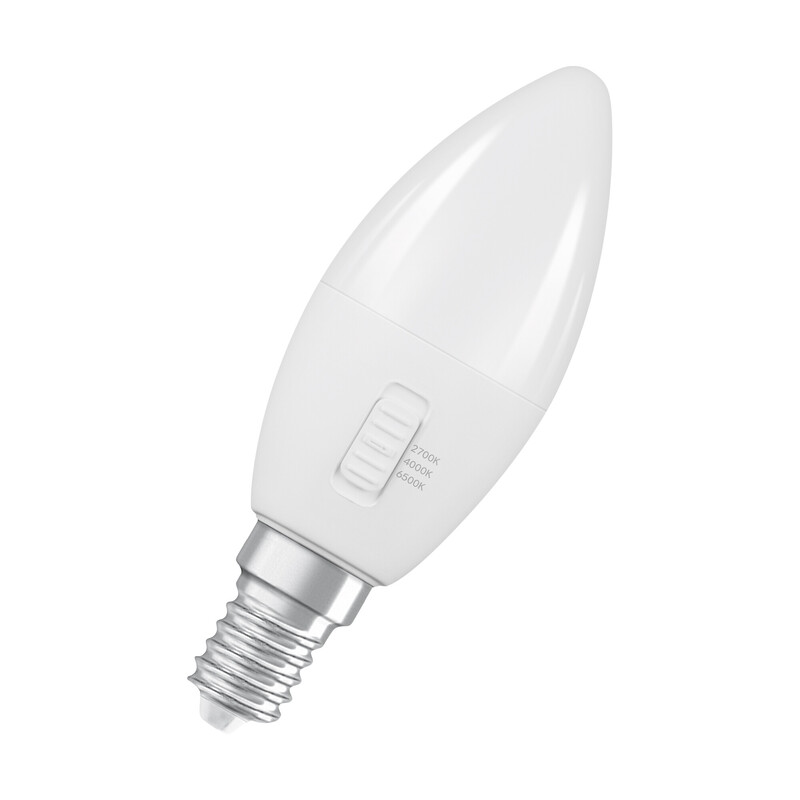 ledvance Kronlampa performance classic clb 4,9w 3cct 470lm e14 dim op
