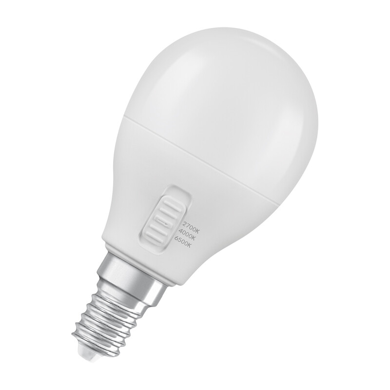 ledvance Minibollform lampa performance clp 4,9w 3cct 470lm e14 dim op