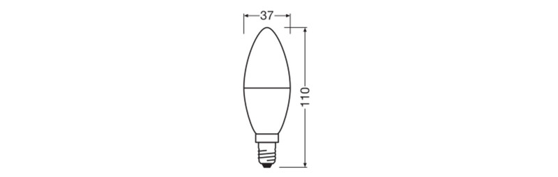 ledvance Kronlampa value classic clb 7,5w/865 806lm e14 op