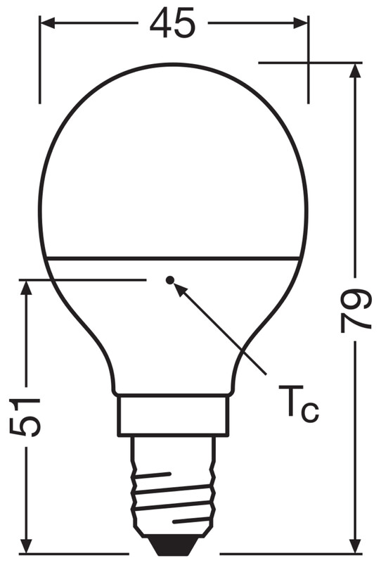 ledvance Minibollform lampa value clp 6,5w/865 806lm e14 op