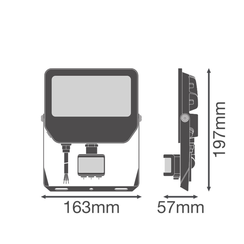 ledvance Valonheitin floodlight value fl comp 50 6100lm cct ml pir b