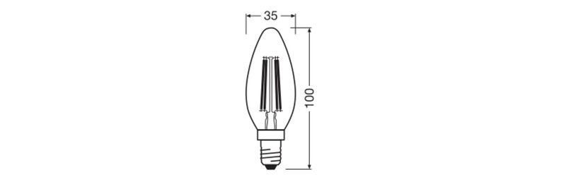 ledvance Kronlampa value classic clb 5,9w/865 806lm e14 cl