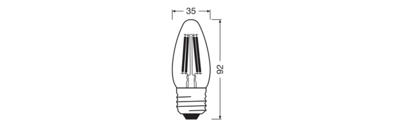 ledvance Kronlampa value classic clb 5,9w/865 806lm e27 cl