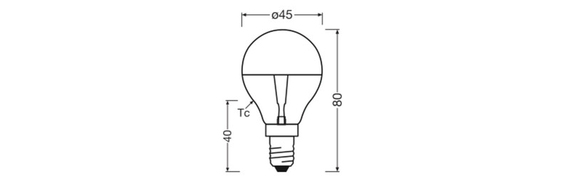 ledvance Minibollform lampa performance clp 3,4w/827 400lm e14 dim sil