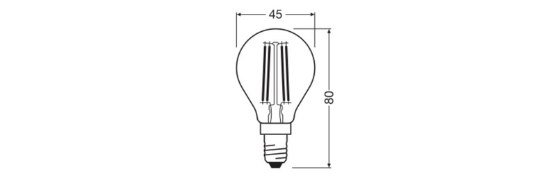 ledvance Minibollform lampa value clp 3,4w/840 470lm e14 cl