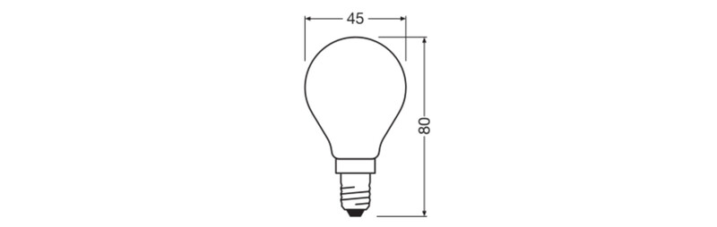 ledvance Minibollform lampa value clp 3,4w/840 470lm e14 fr