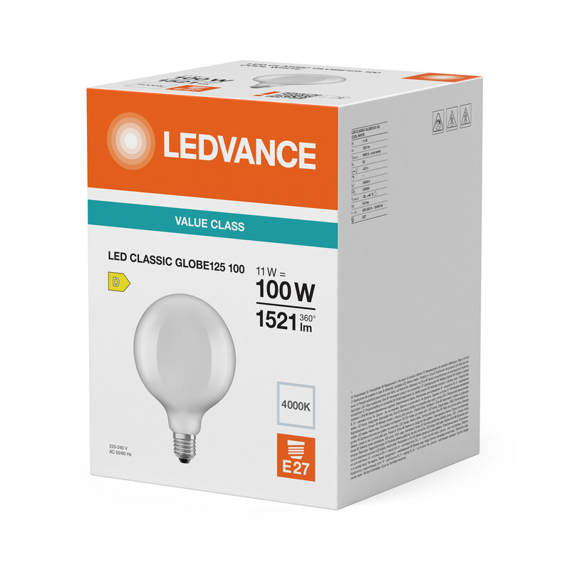 ledvance Decorative lamp value classic g125 11w/840 1521lm e27 fr