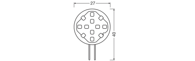 ledvance Led lampa performance special pin round 2w/827 190lm dim g4