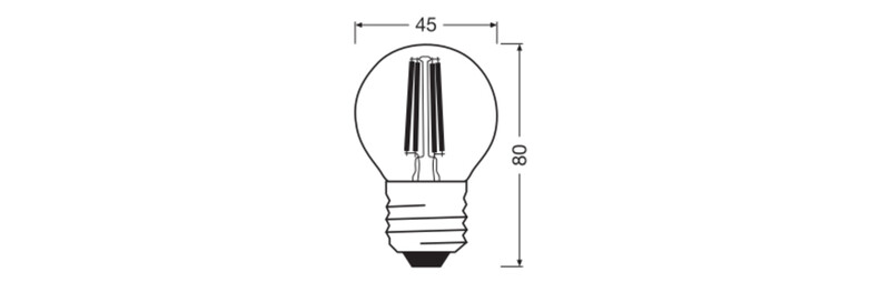 ledvance Minibollform lampa value clp 5,9w/865 806lm e27 cl