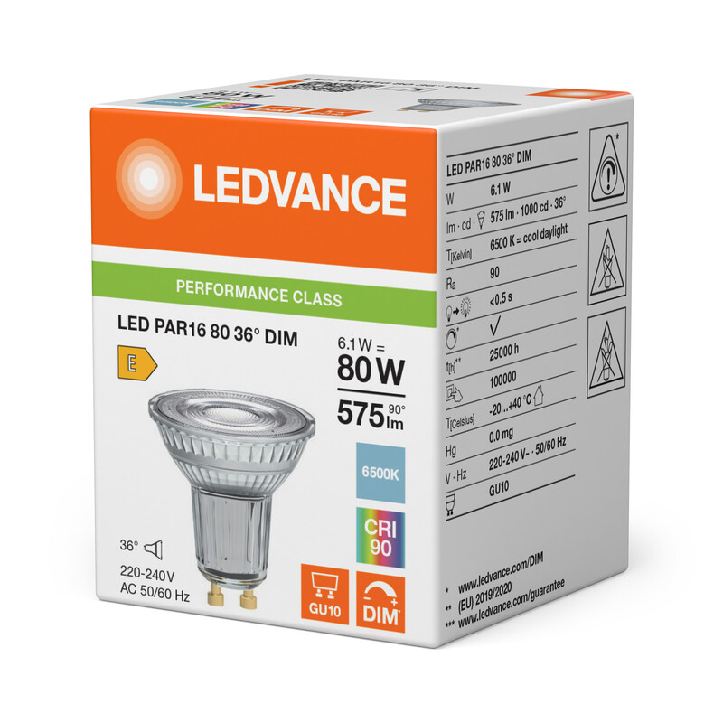 ledvance Reflector lamp performance par16 6w/965 575lm gu10 dim 36