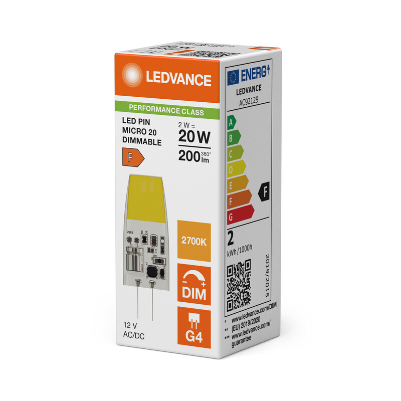ledvance Led lampa performance special pin micro 2w/827 200lm dim g4