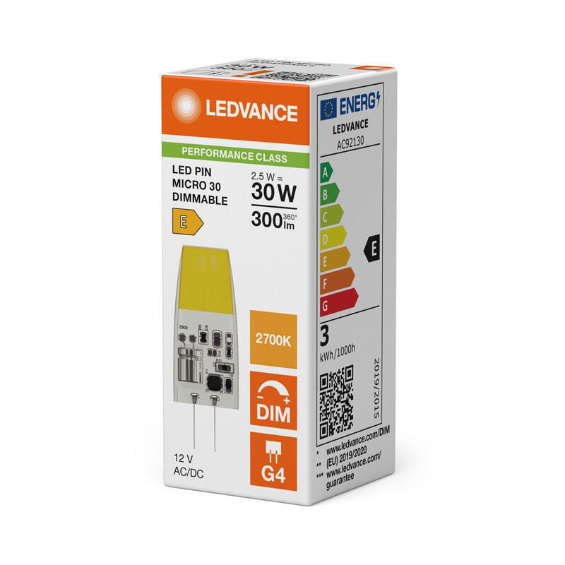 ledvance Led lampa performance special pin micro 3w/827 300lm dim g4