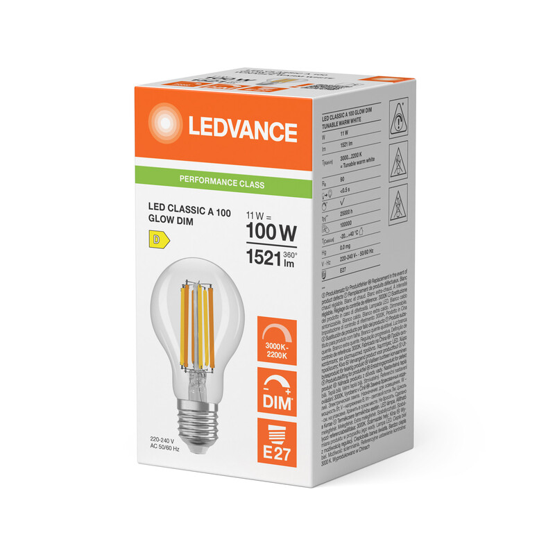 ledvance Ledpære cla100 glwdim 1521lm 93022cl e27