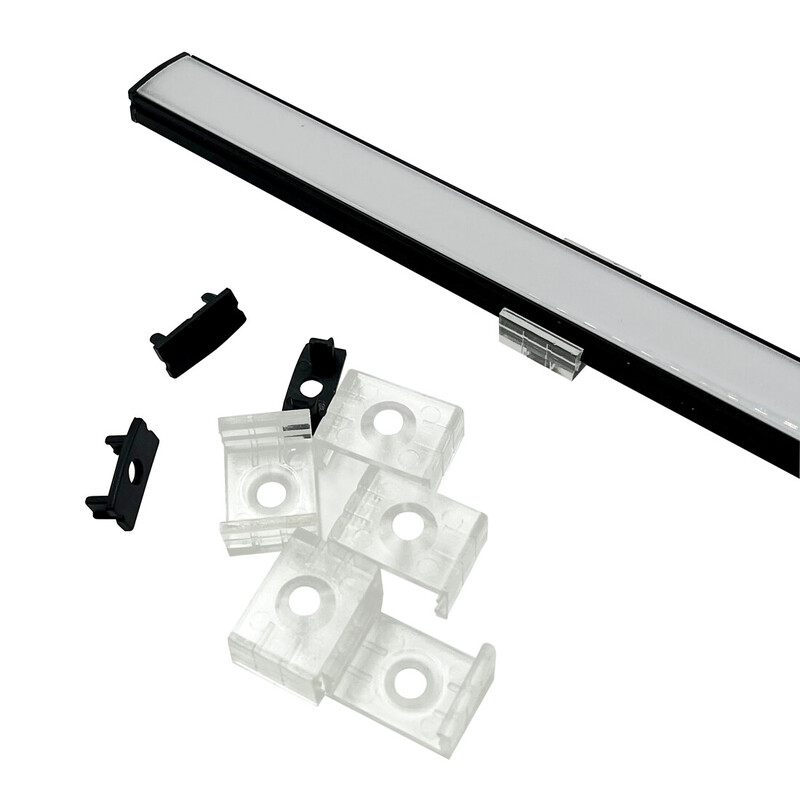 airam Mek. lisätarvike slimline alumiiniprofiili kit 2m bk