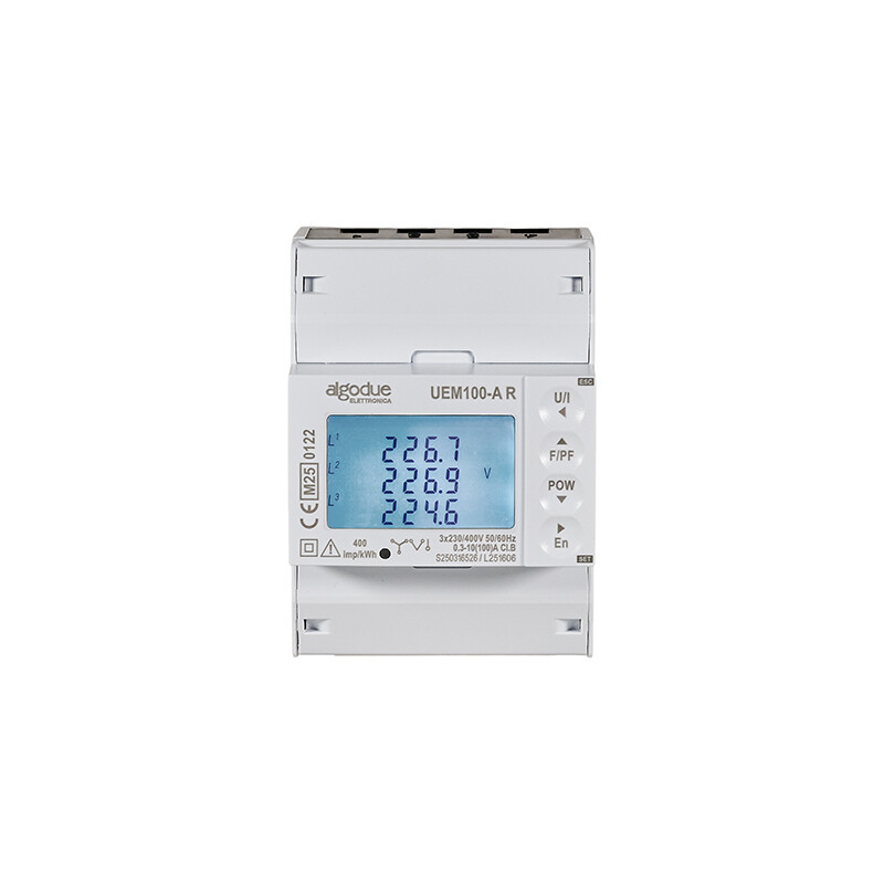 algodue elettronica Energiemätare uem100 rs-485 3v 100a mid din