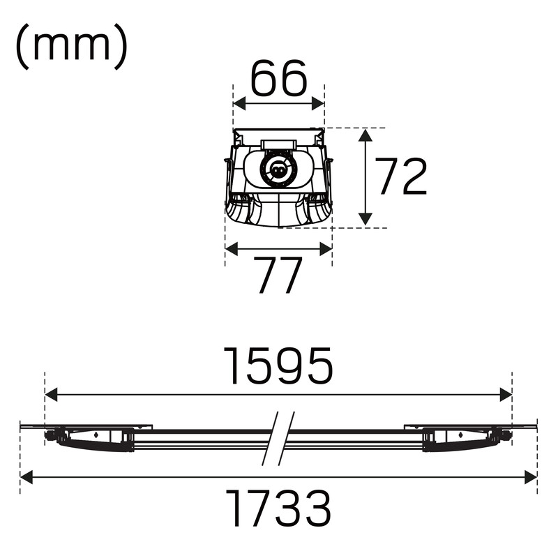 hide-a-lite Sealed indus. lumin. liteline ip66 8550lm 55w 3/4k gr