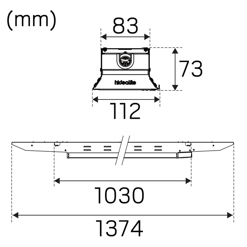 hide-a-lite Teo.val. avoin indline g2 ip23 12800lm 80w da2 clo asym