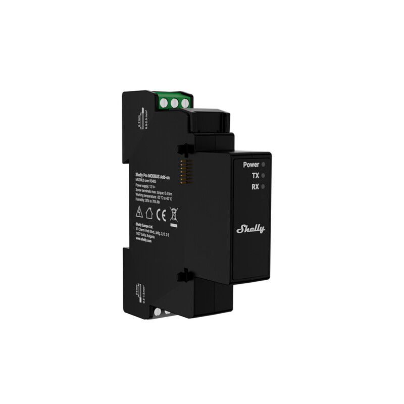 shelly Väyläliityntäyksikkö shelly pro modbus add-on rs485