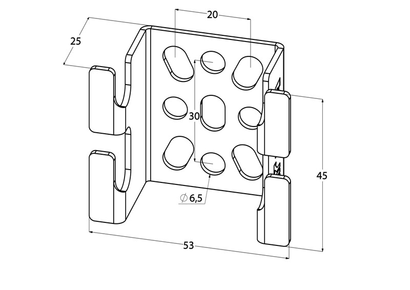 meka Wall bracket mesh tray meka wmt wb1 xpg