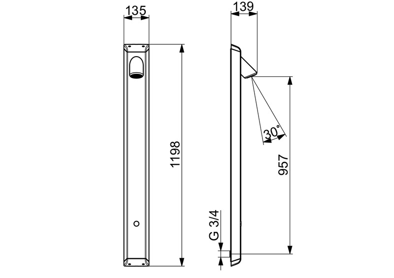 oras Shower panel oras 9620ftz electra 230/9 v bt