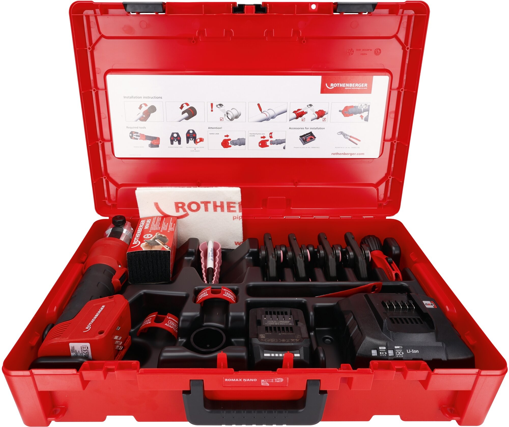 PRESS MACHINE KIT ROTHENBERGER MAXIPRO 1/4-5/8 2AH CAS