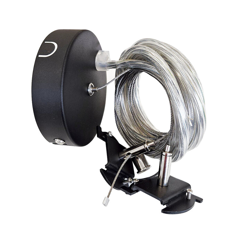 ELECTRICAL ACC. MULTILINE CEILING CUP+SUSP. KIT 1,5M BK