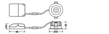 ledvance Downlight spot sp fp fix ip65 8w/940 dim wt