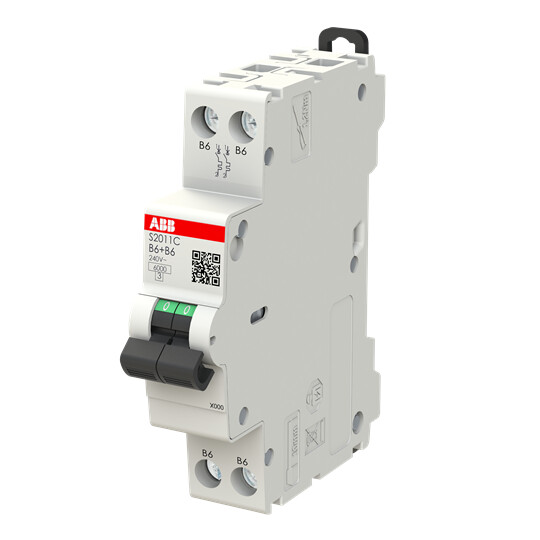abb smart buildings Mcb s200c 1p+1p b 6a