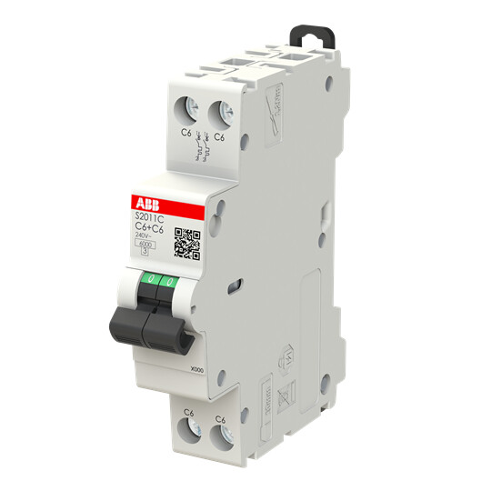 abb smart buildings Mcb s200c 1p+1p c 6a