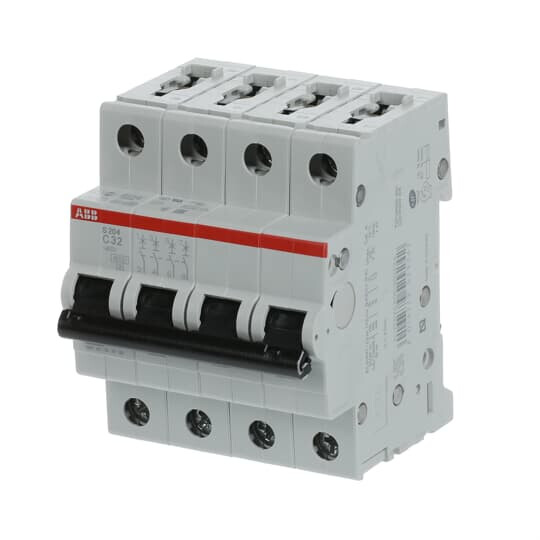 abb Circuit breaker s200 s204-c32, 4p c 32a