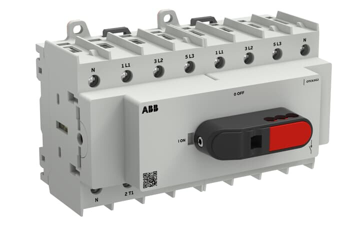 abb Change-over switch ot plus 4 poles i-o-ii 63a 690v ac-22a