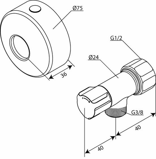 damixa Pesukoneventtiili damixa 48757.46 g3/8 teräs