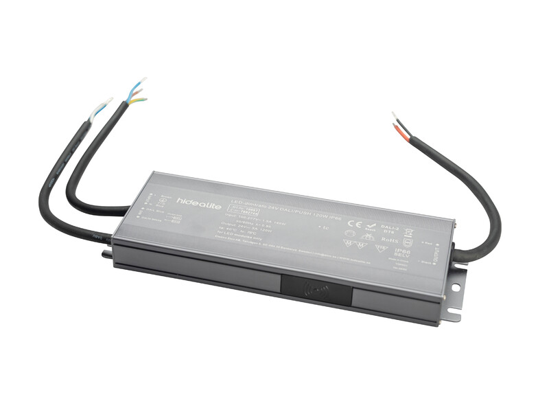 ELEKTRONISKT FÖRKOPPLINGSDON IP66 24V 120W DALI/PUSH