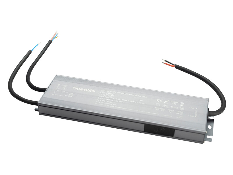 ELEKTRONISKT FÖRKOPPLINGSDON IP66 24V 200W DALI/PUSH
