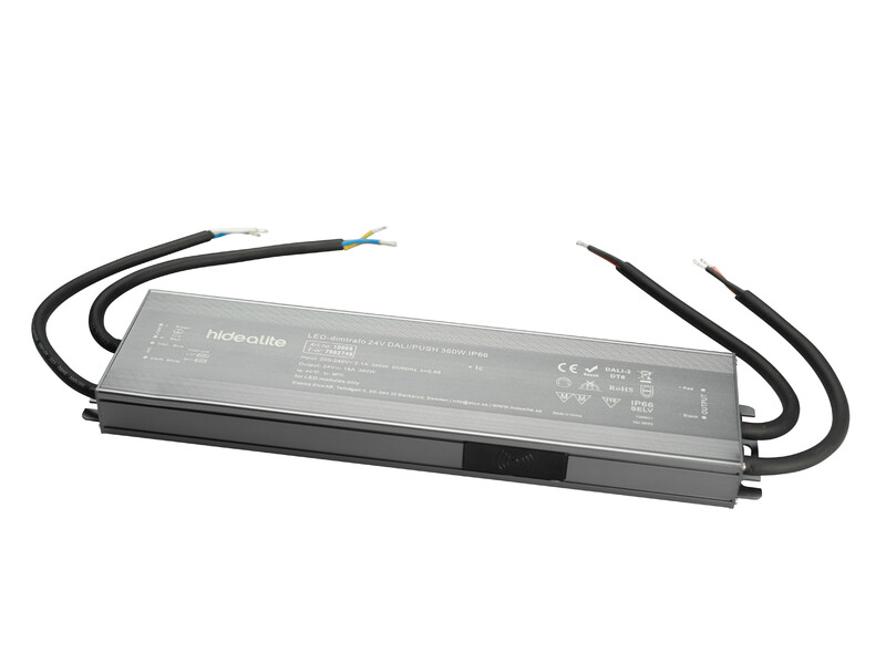 ELEKTRONISKT FÖRKOPPLINGSDON IP66 24V 360W DALI/PUSH