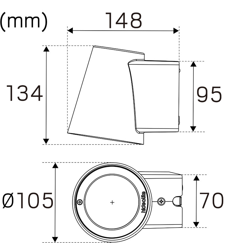 hide-a-lite Seinävalaisin ulko cone g2 ip44 1050lm 10w 3/4k gal dim