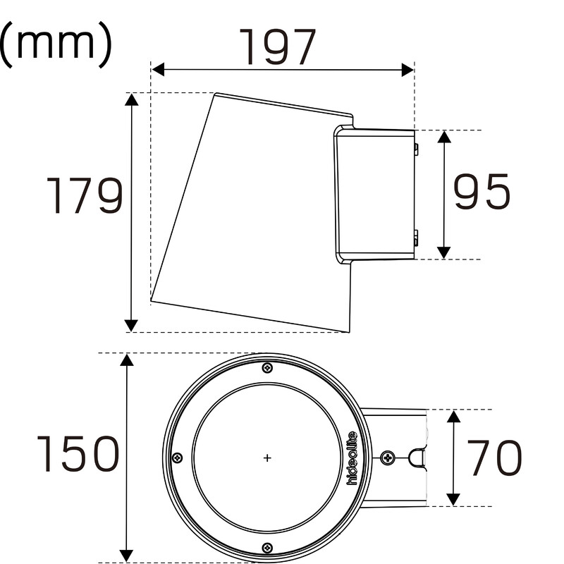 hide-a-lite Seinävalaisin ulko cone g2 xl ip44 2000lm 20w 3/4k gal dim