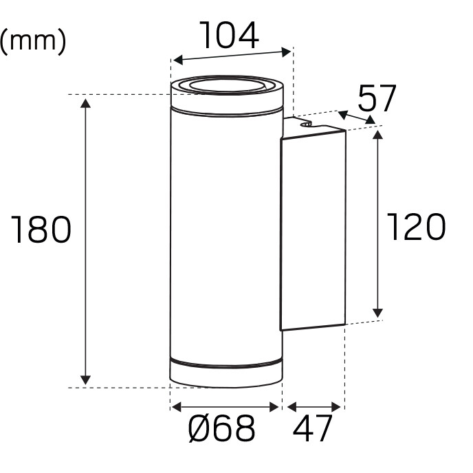 hide-a-lite Seinävalaisin ulko milo g2 m ip44 1000lm 10w 3/4k gal dim