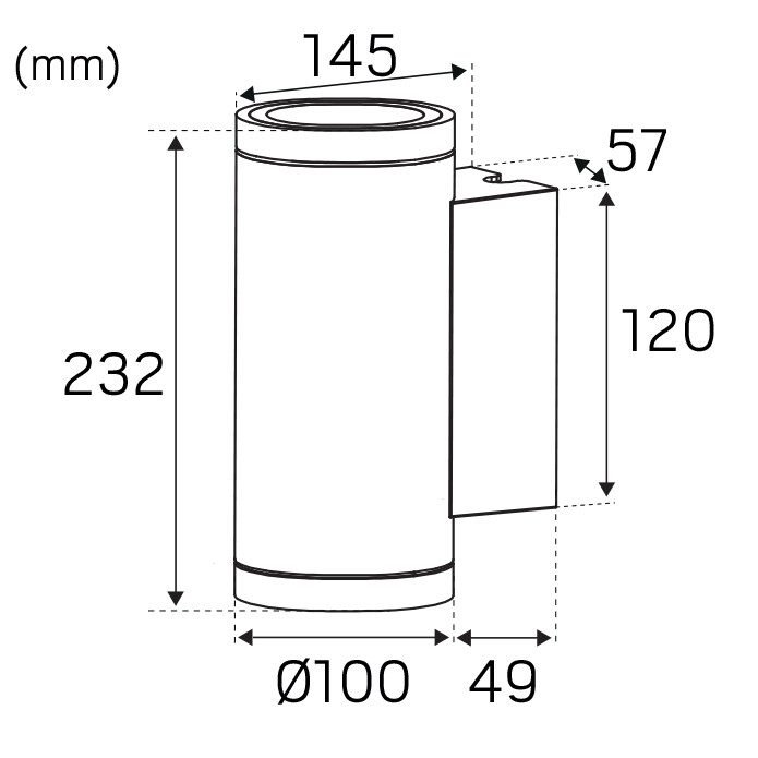 hide-a-lite Seinävalaisin ulko milo g2 xl ip65 1880lm 18w 3/4k bl dim