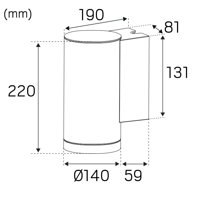 hide-a-lite Seinävalaisin ulko milo g2 xxl ip65 2150lm 17w 3/4k bl da2