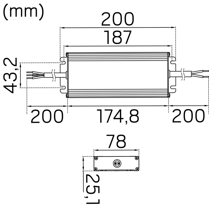 hide-a-lite Elektroniskt förkopplingsdon ip66 24v 200w dim
